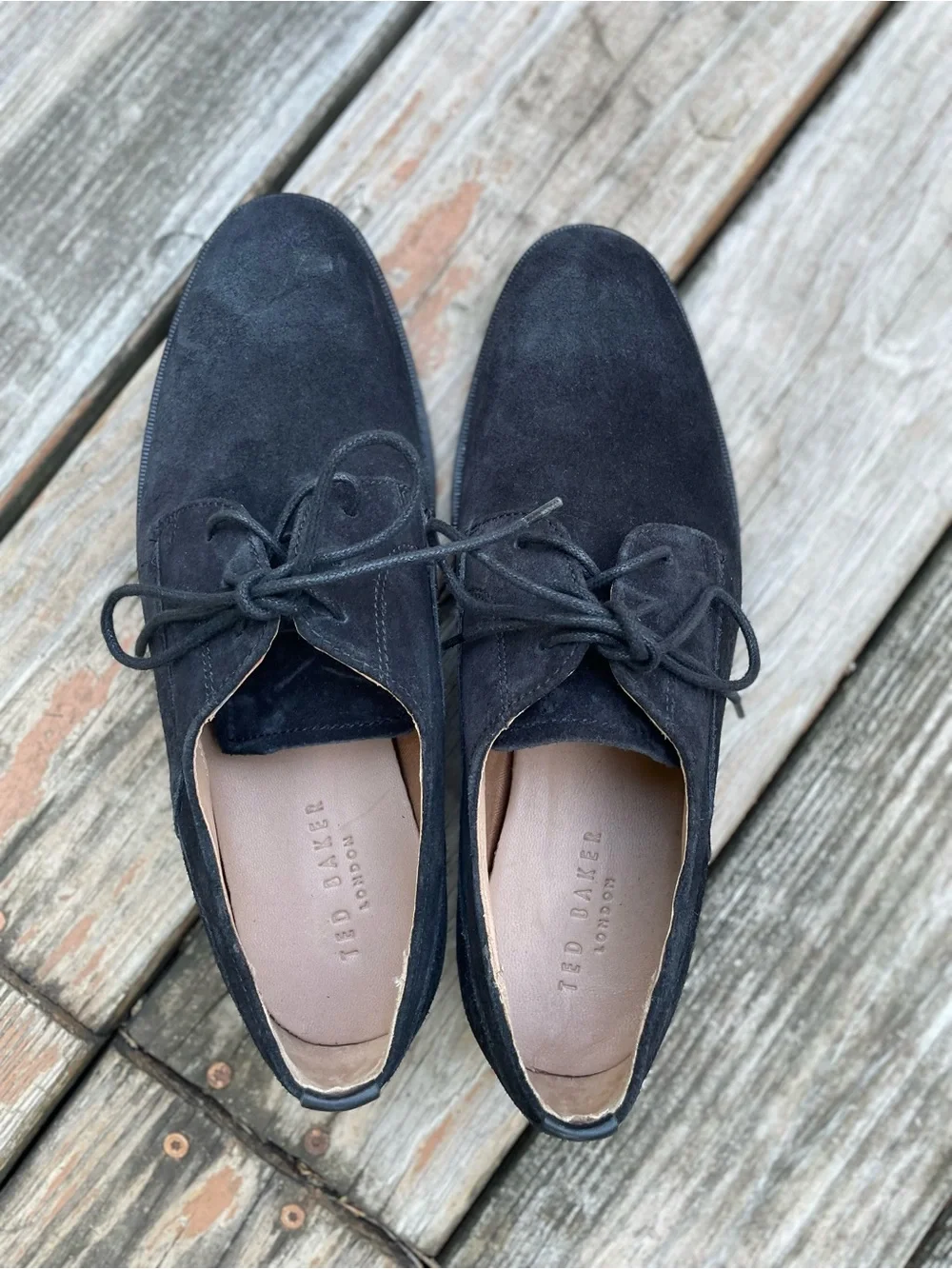 Ted Baker Black Suede oxford shoes